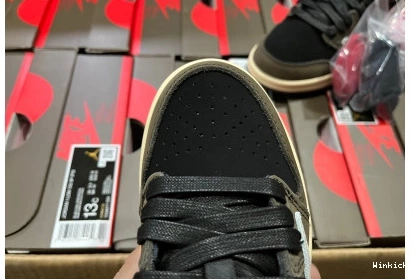 (KIDS)TRAVIS JORDAN 1 CQ4277-0011 'MOCHA' SCOTT AIR LOW X 1107